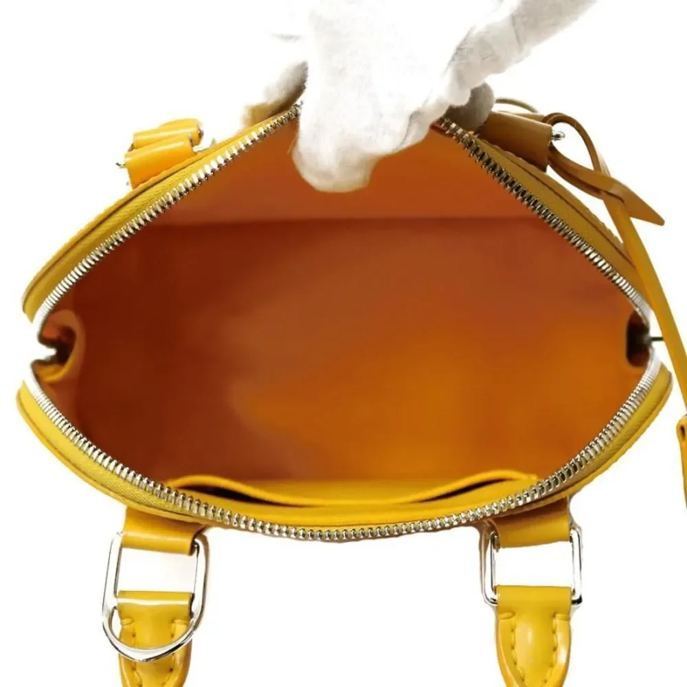 Louis Vuitton Alma BB Shoulder Bag Handbag Epi Leather Yellow